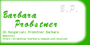 barbara probstner business card